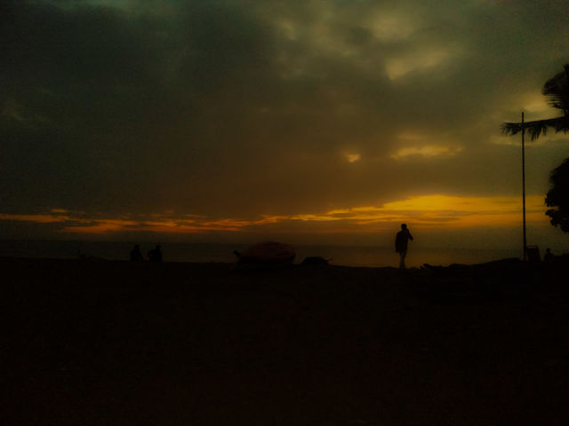 Beautiful sunset view on beach, Kerala, India