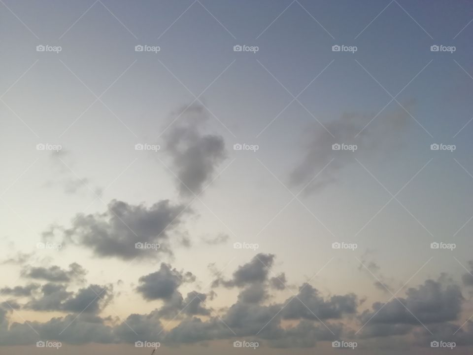 In the evening near the seashore 😊👍# clouds