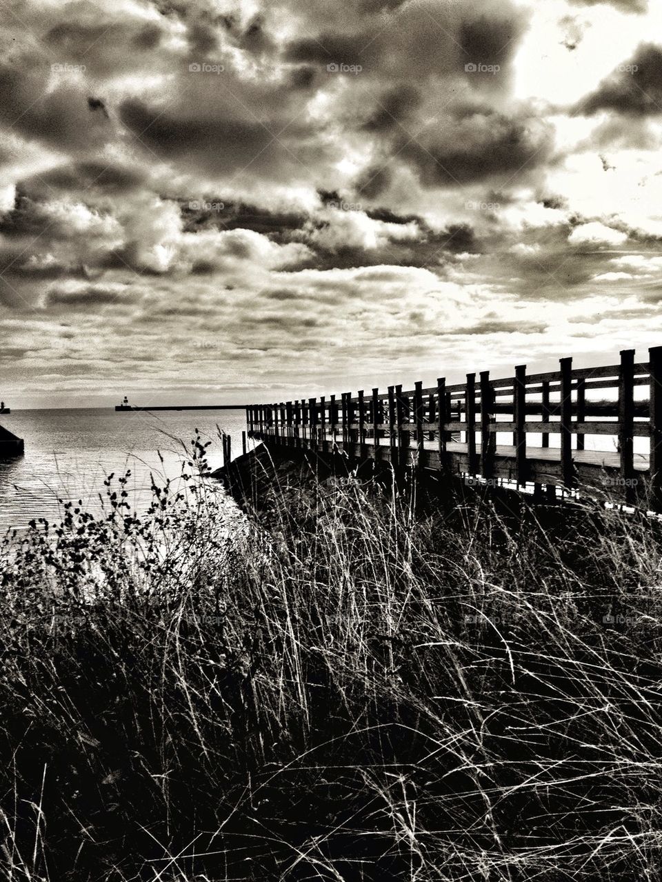 Wharf out in the sea