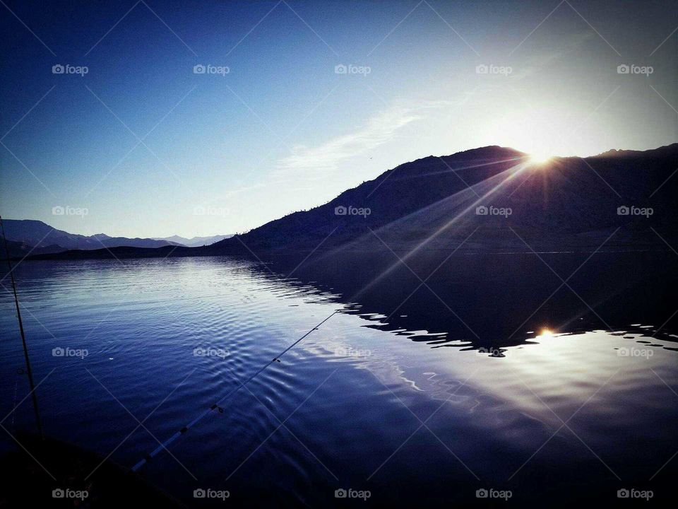 Sunset, Water, Dawn, Lake, Evening