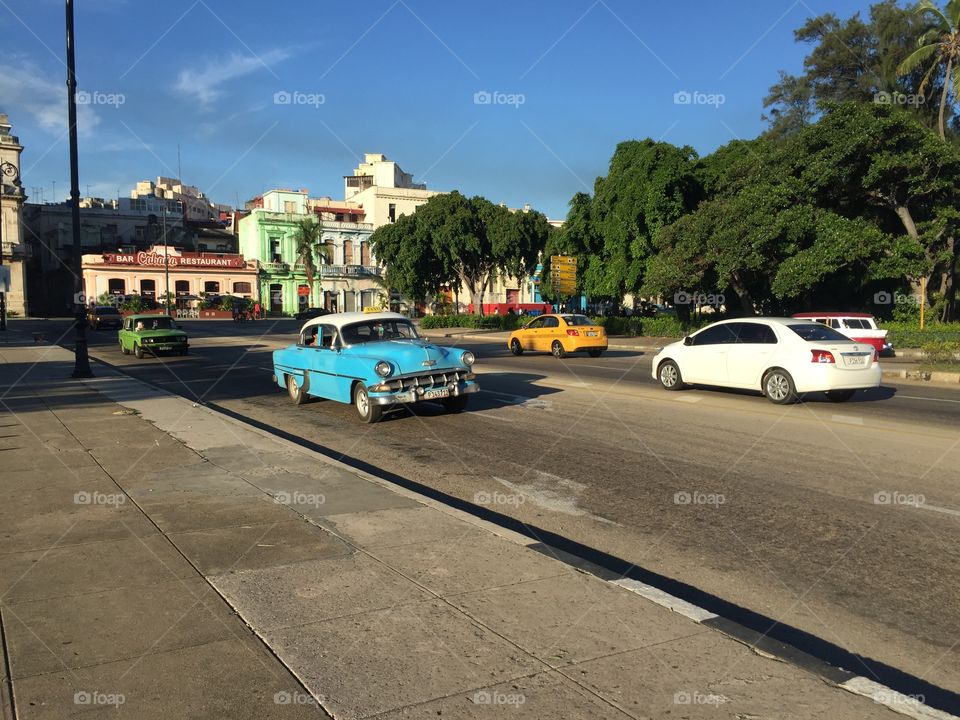 Calles de la habana, autos antiguos 