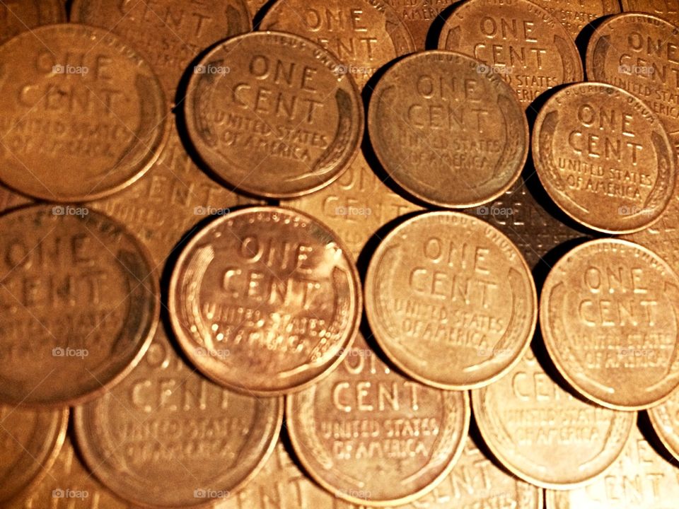 Wheat Penny Coins money