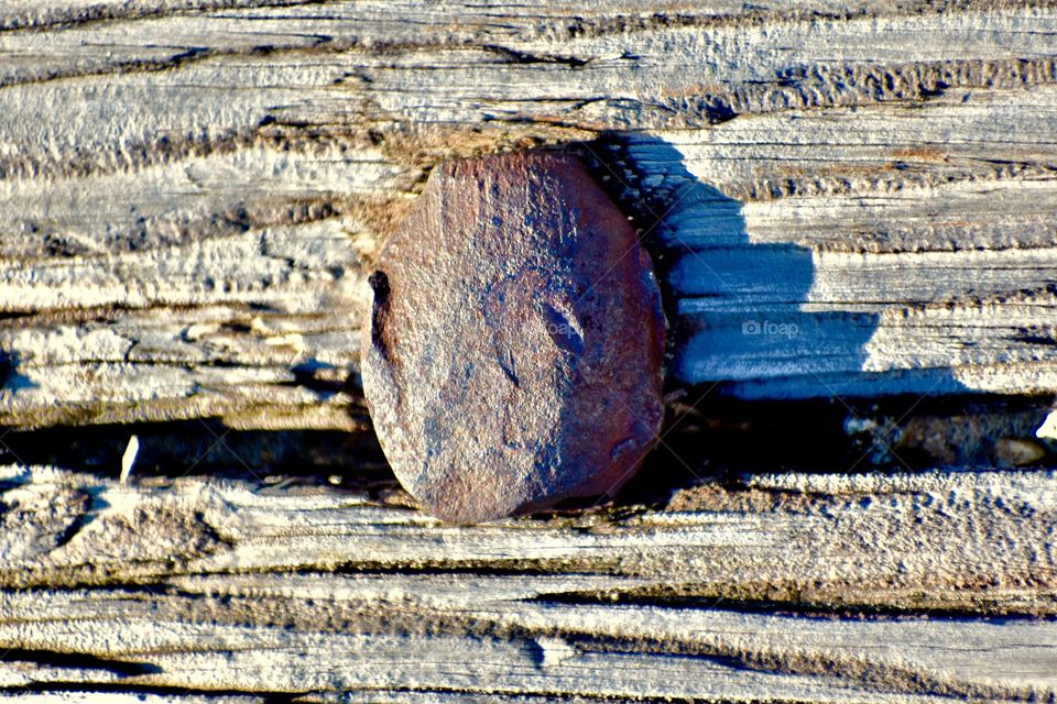 Very old railway spike