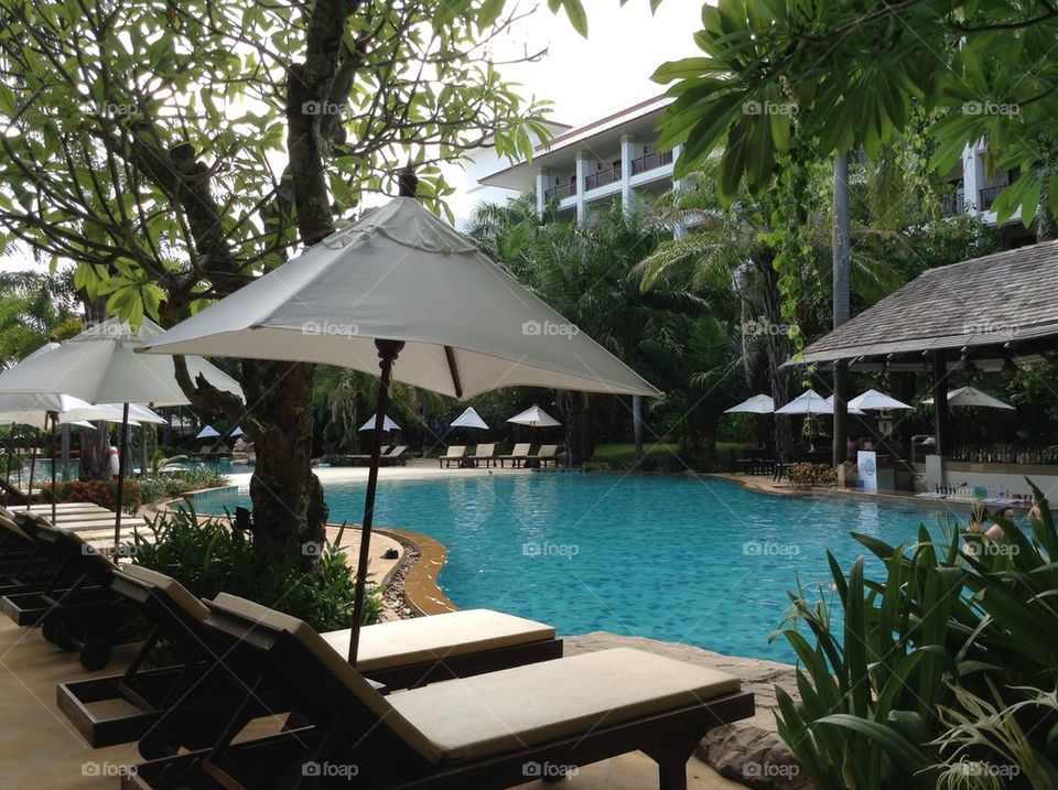 Swimming pool in Thailand hotel