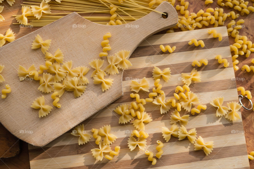 Different types of pasta
