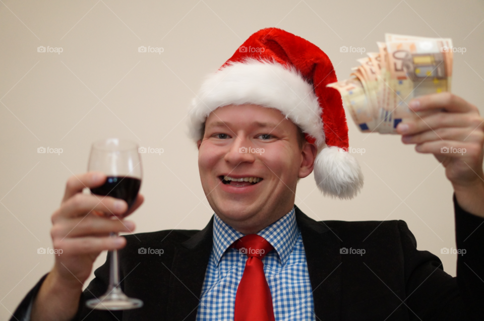 christmas man wine cash by lexlebeur