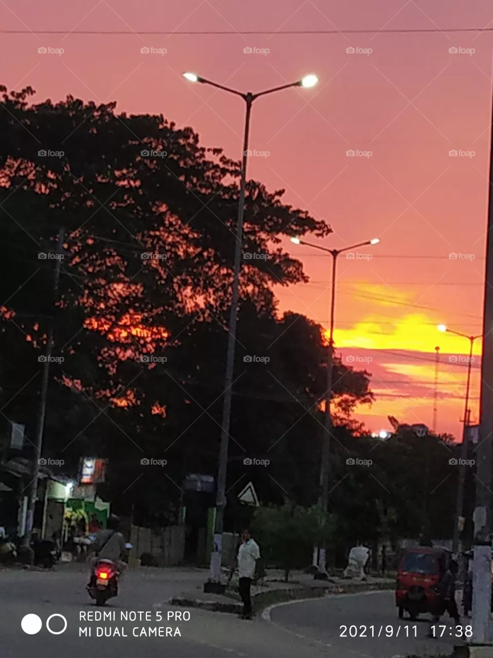 Sunset in Guwahati Assam India