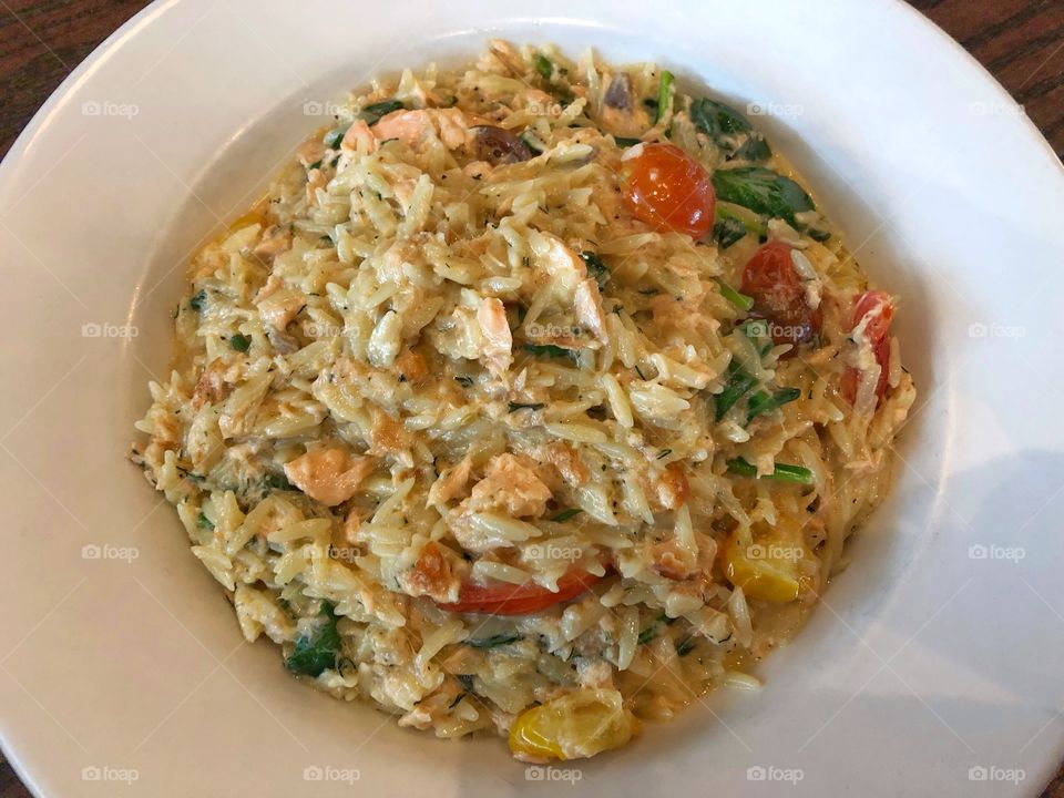 Orzo Pasta With Salmon