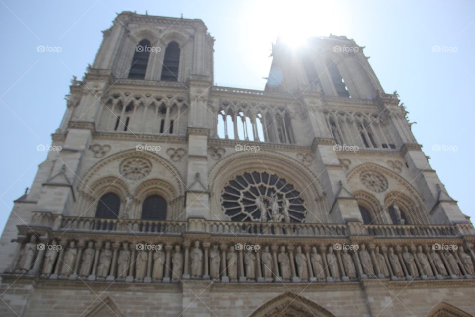 Front of Notre Dame. 