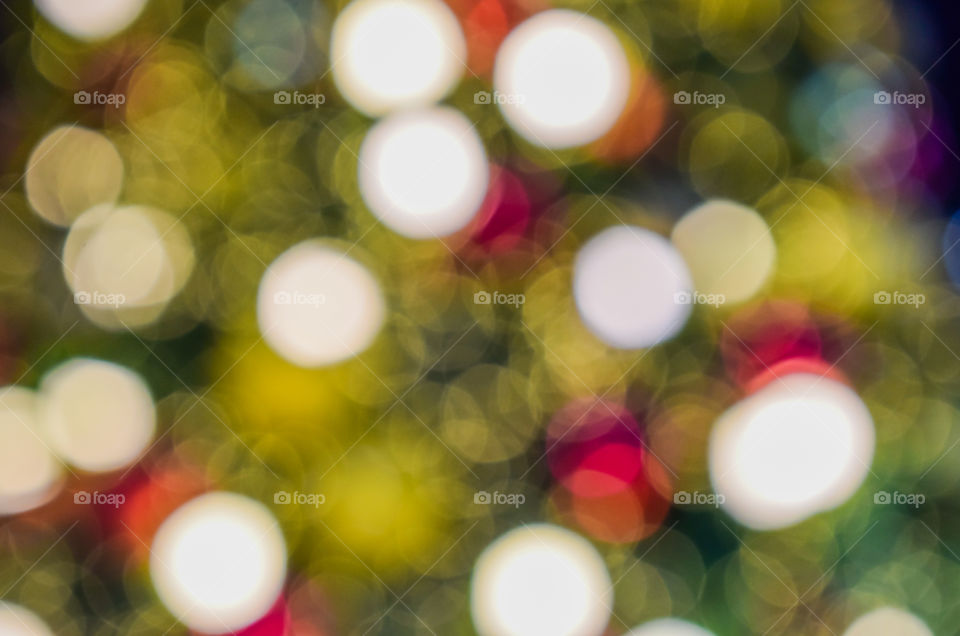 Colorful Bokeh Christmas Background, Glitter Light Defocused and Blurred Bokeh