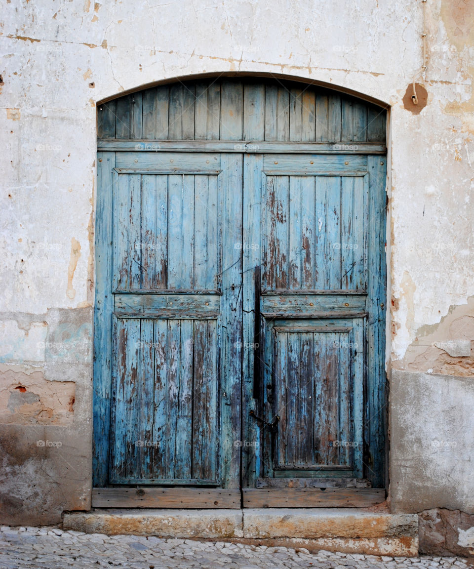 Rustic blue door