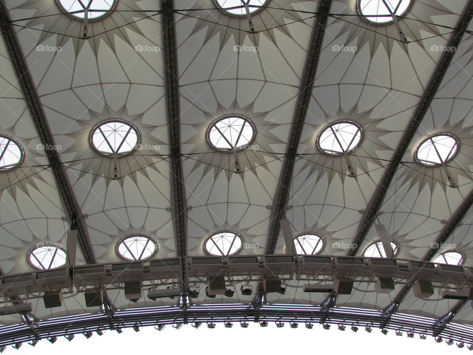 the roof of the Olympic stadium in Kiev