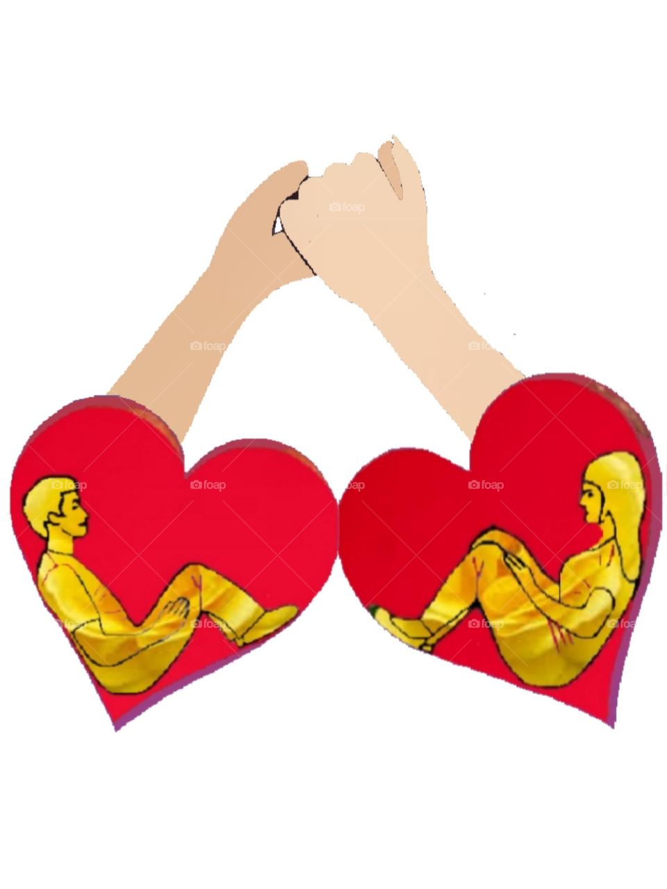 heart, hand in lover hand