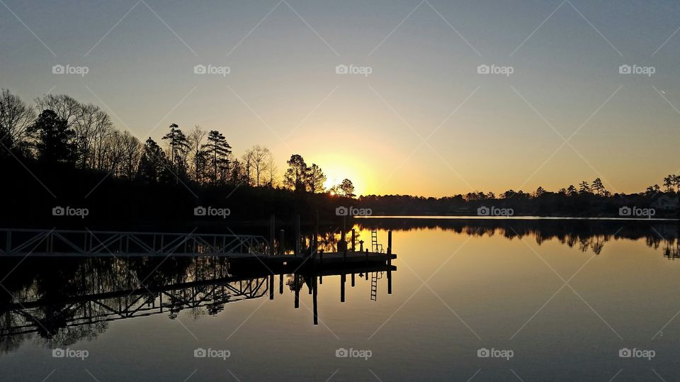 sunrise by the lake