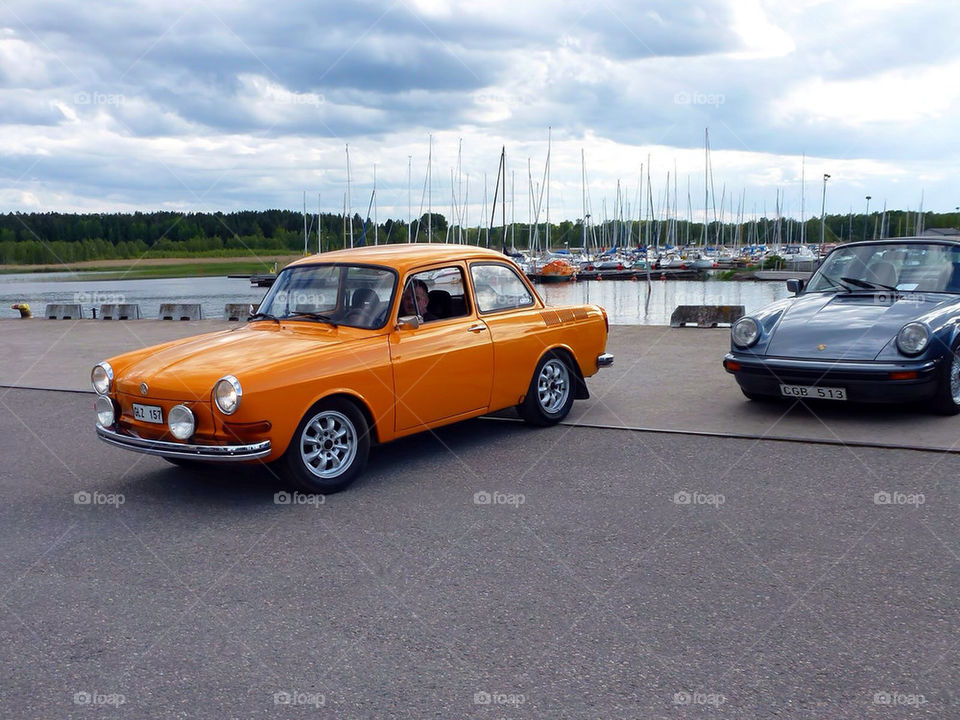 yellow car sommar orange by cekari