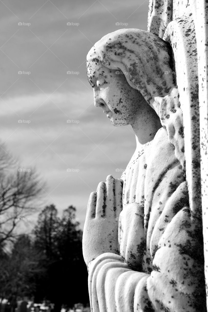 Cemetery statue