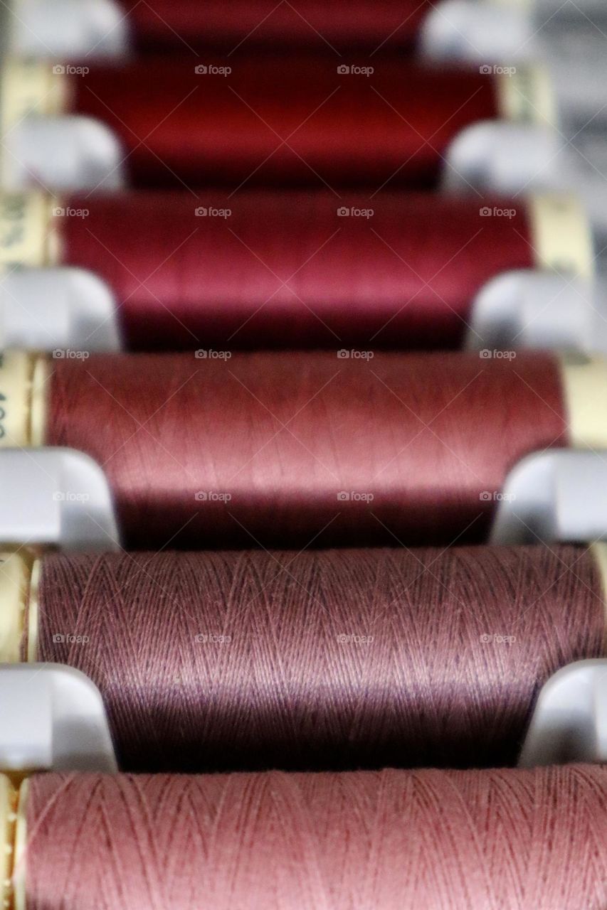 Autumn colors threads rolls