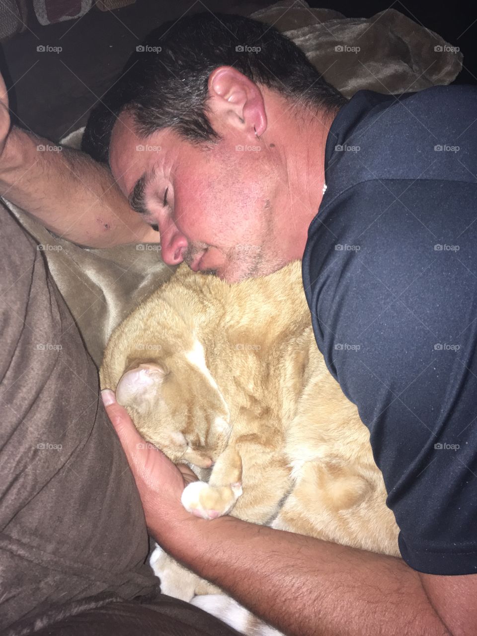 Daddy and his cat 