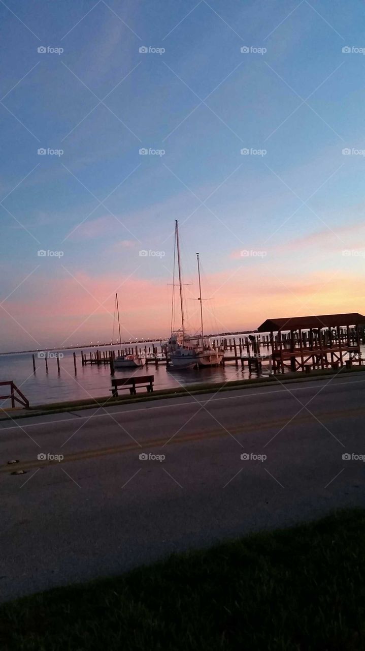 Sunset in the Marina