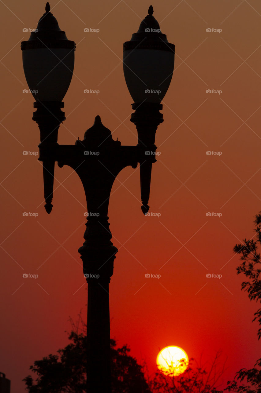 Sunrise vs Sunset - Tangua park in Curitiba Parana Brazil.