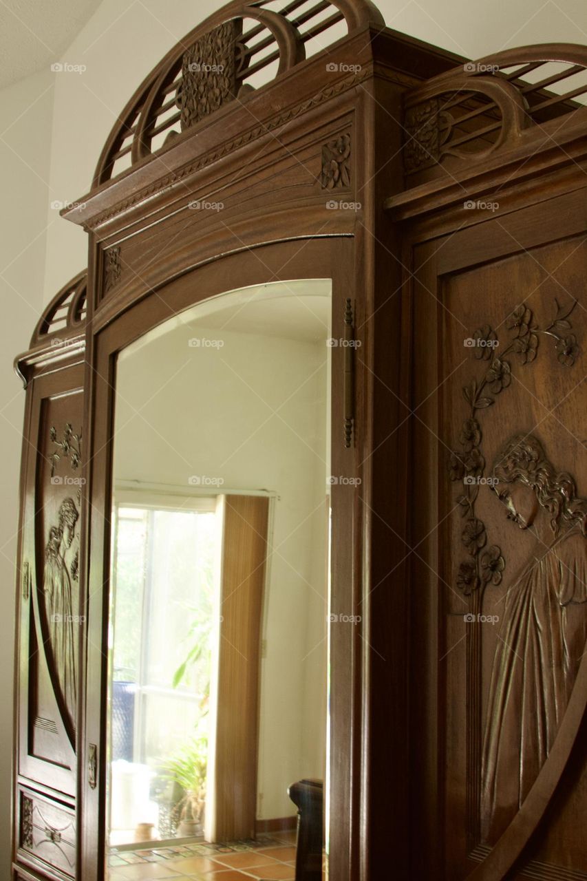 Art Nouveau Armoire: Antique Decor