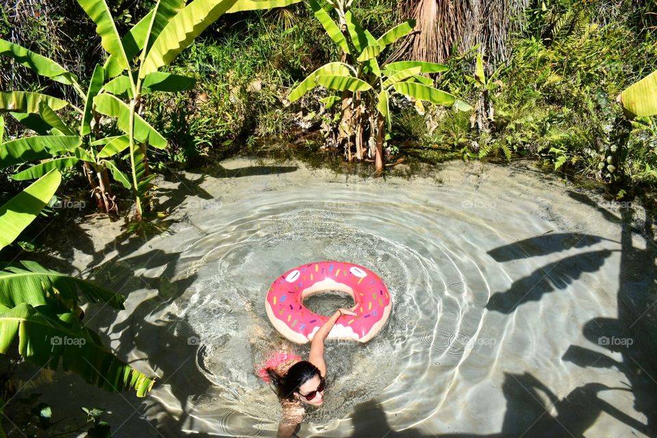 Adventure in a spring water