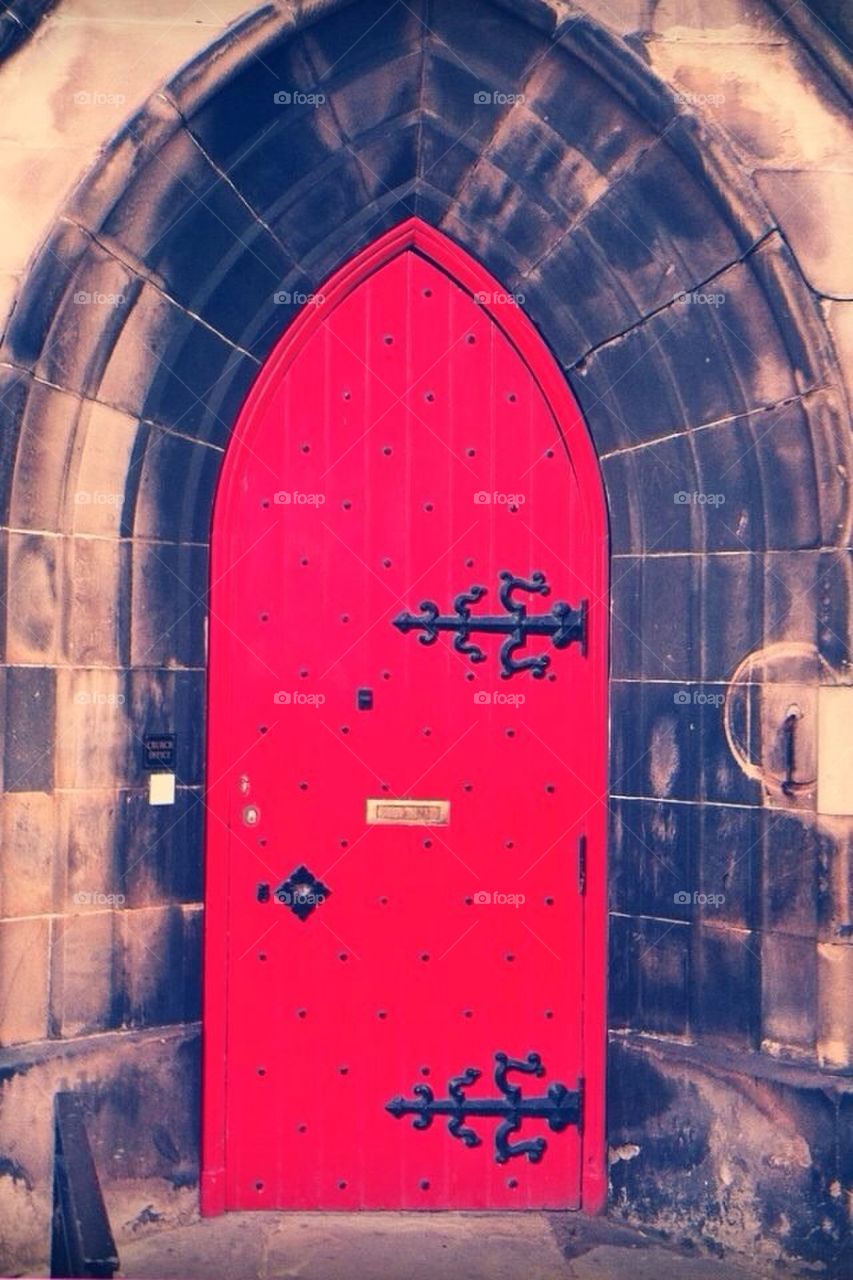 Church door in Scotland