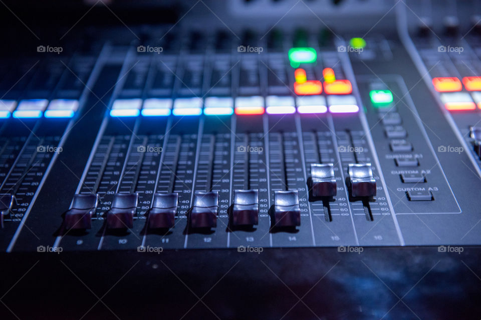 Mixing table at a nightclub in Malmö Sweden.