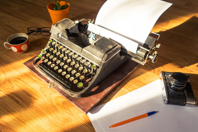 Old typewriter for writers