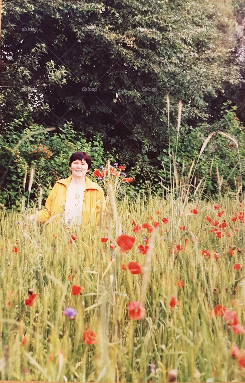 Woman in a wheat field