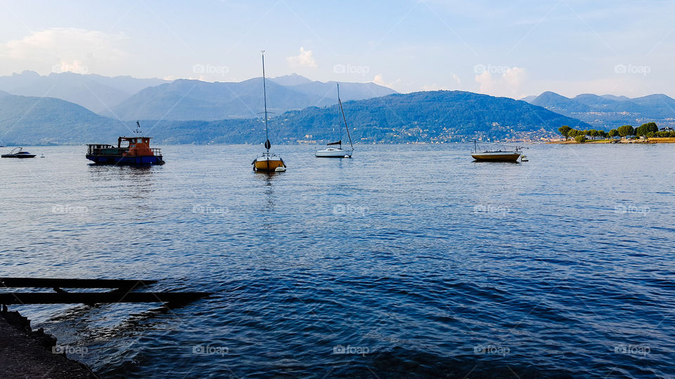 Boat in the Come lake in Italy