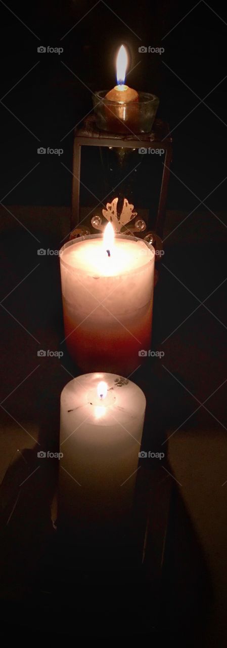Three candles in a row 