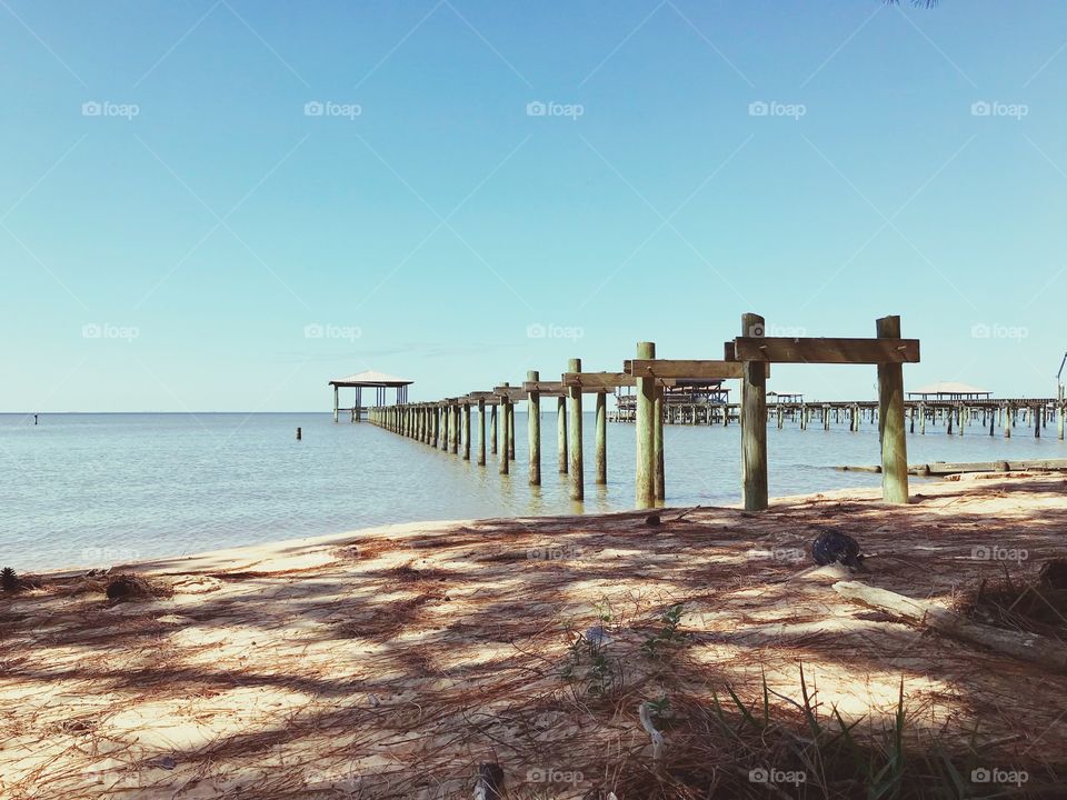 Landscape view of mobile bay in Alabama