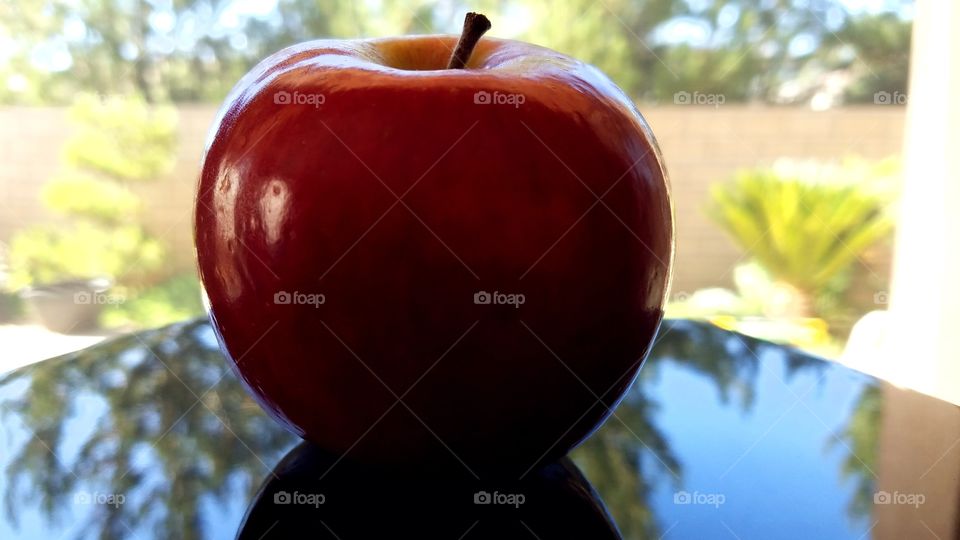 Apple by the window