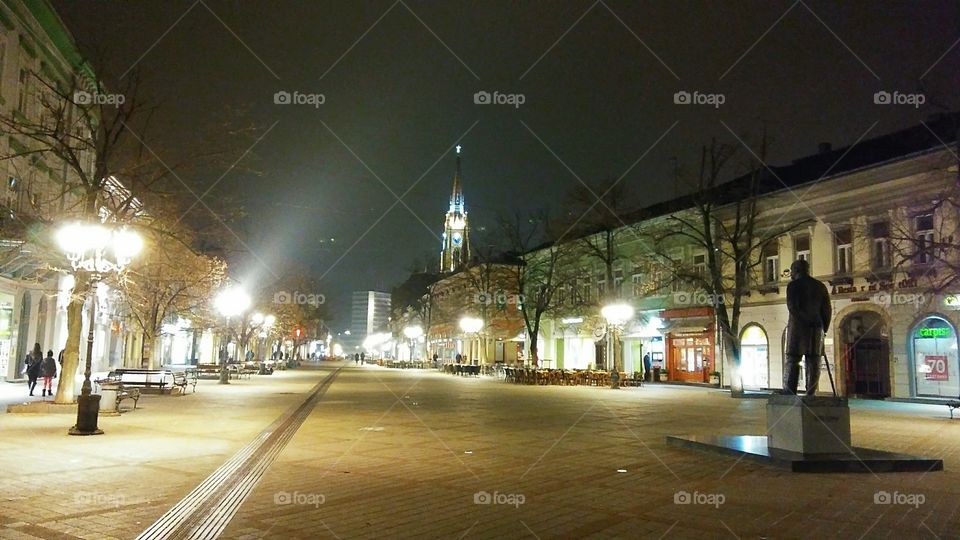 Novi Sad at night,Serbia