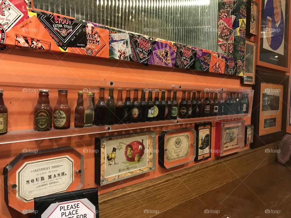 The brewery company, beer, bar, mini beer, tiny bottles 