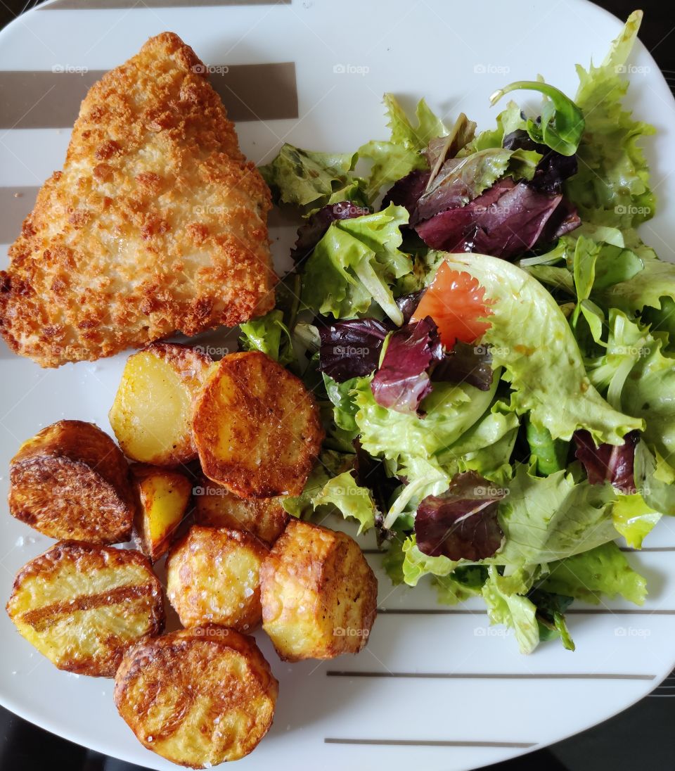 Airfryer: fish & potatoes