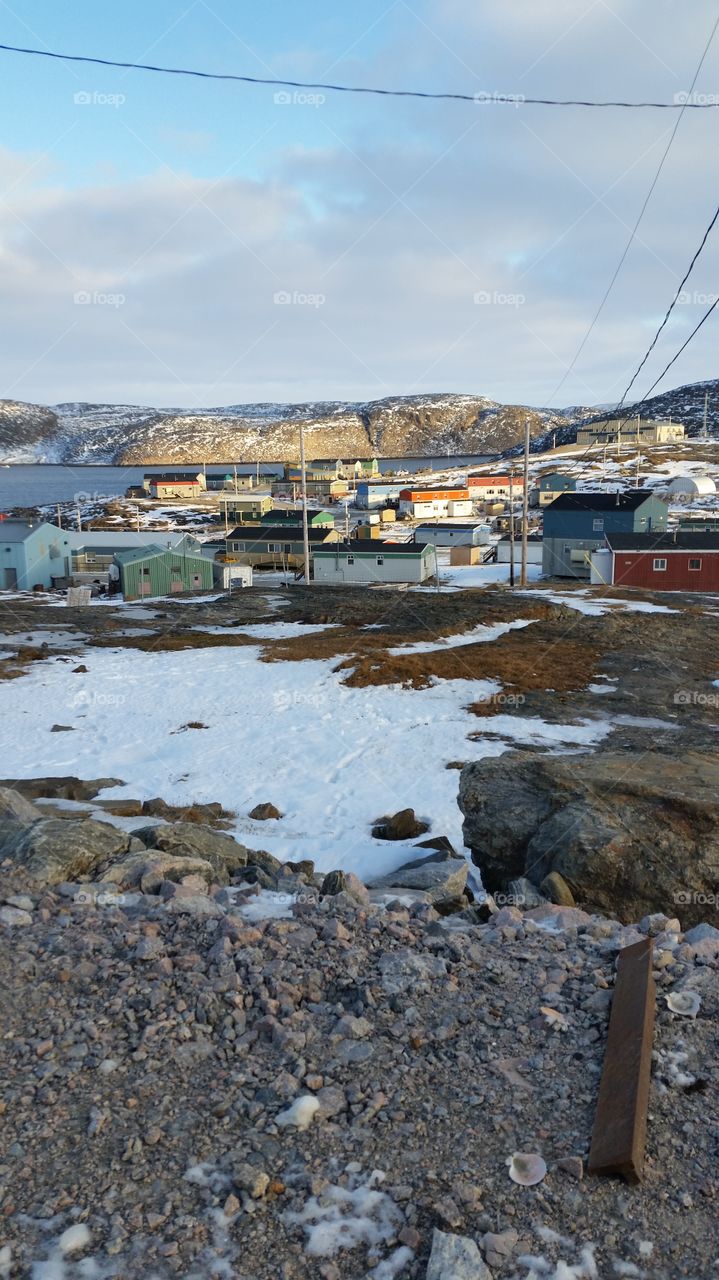 Ivujivik village. Inuit community