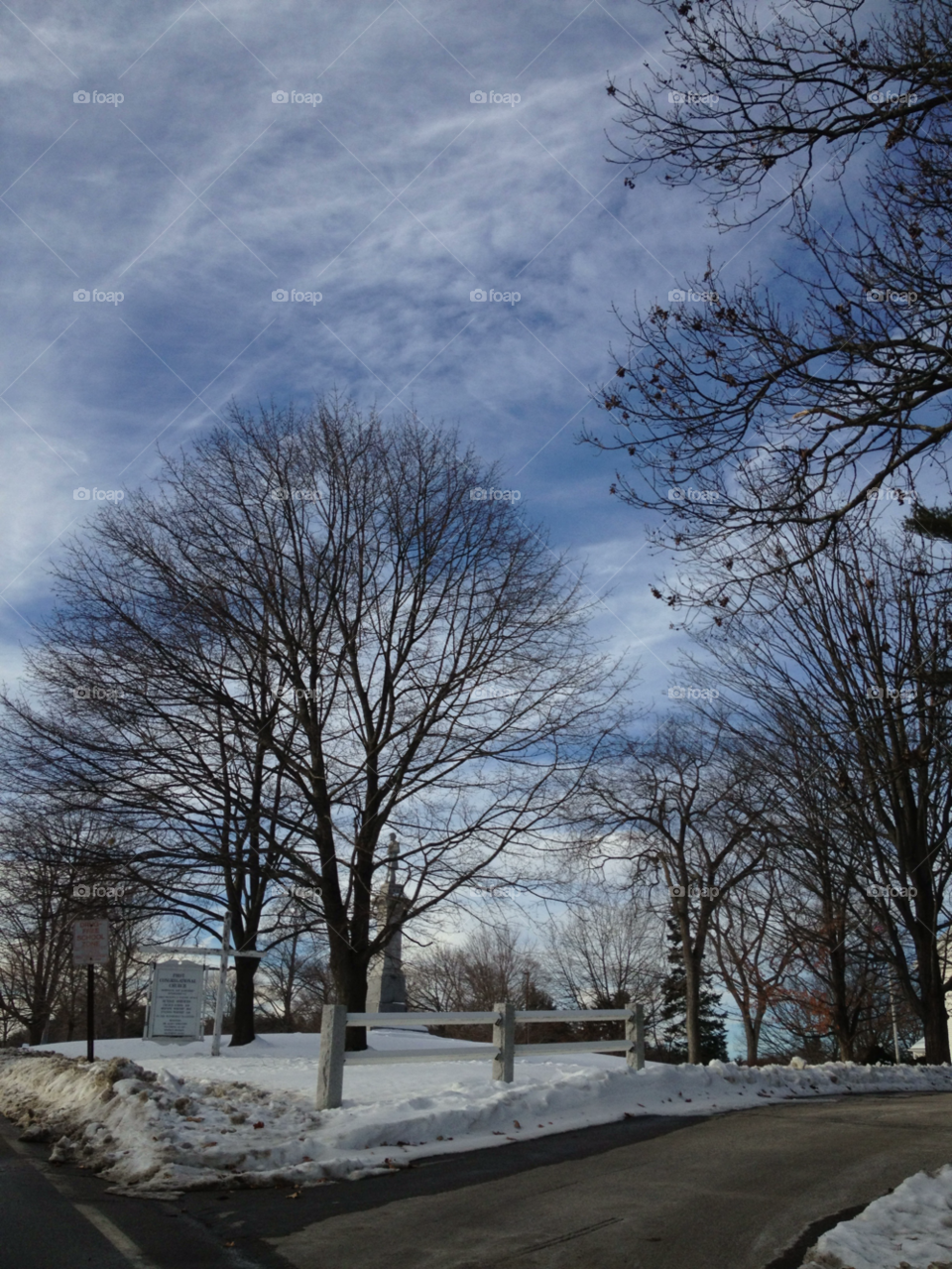 snow winter sky fence by jmh