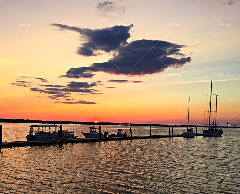 Dock at sunset