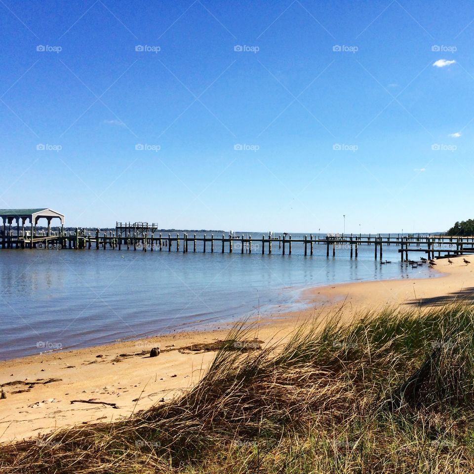 Pier in the water