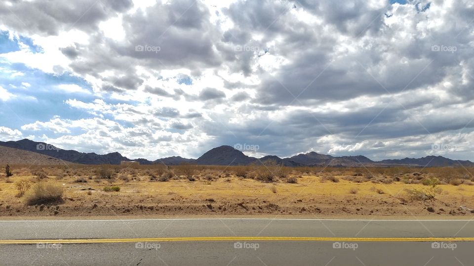 Desert highway scene