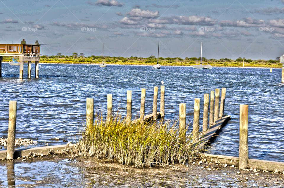 Saint Augustine pier. Dilapitated pier near St Augustine lighthouse in Florida