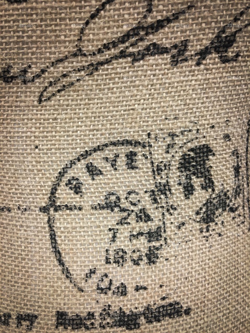 Printed burlap