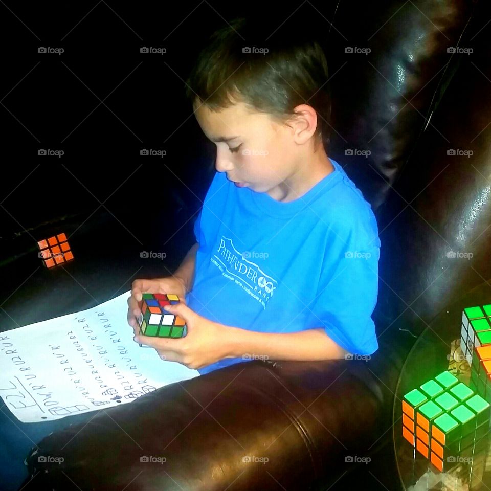 cube master. this whiz kid competes with AP Calculus highs school seniors for rubiks cube competitions