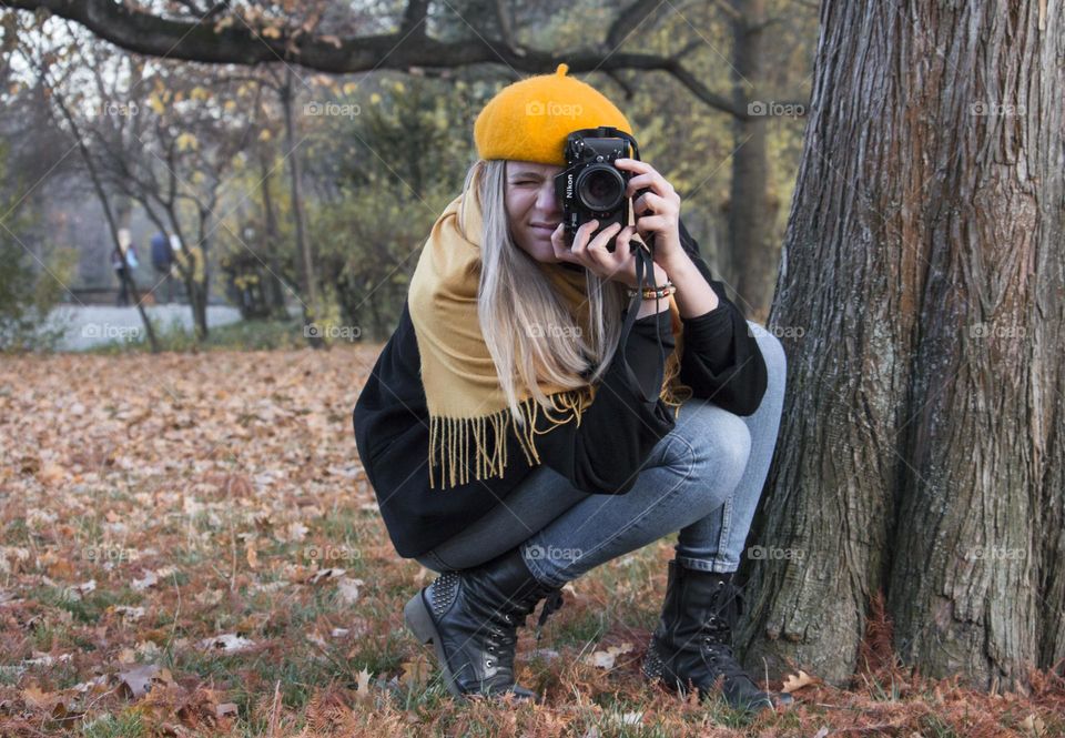 Autumn photos in the park