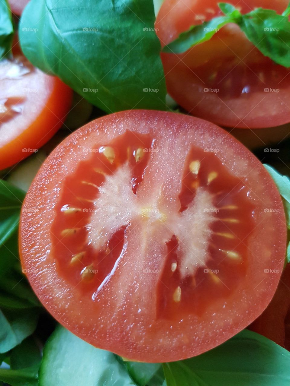 juicy tomatoes summer salad