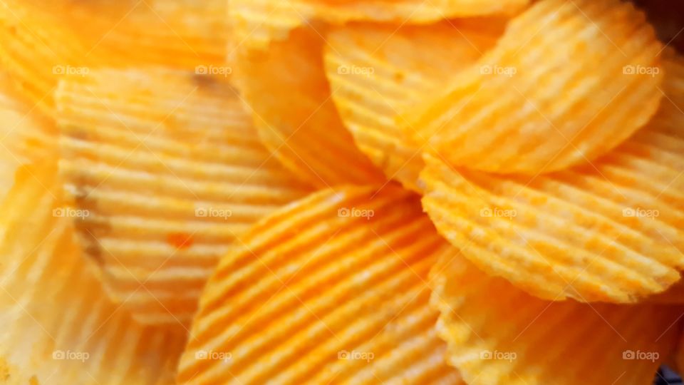 orange waves of potatoes