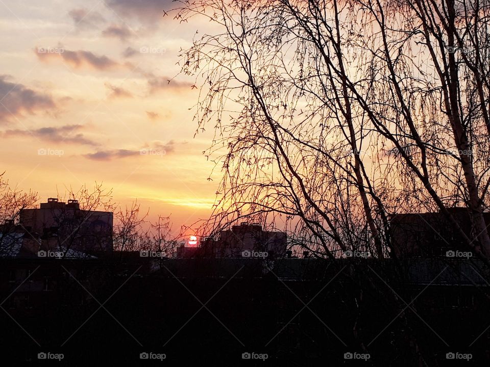 Sunset,beautiful nature scene