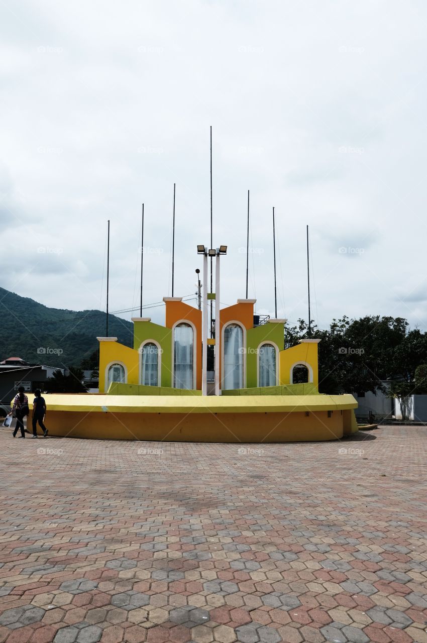 Central park of macara in ecuador